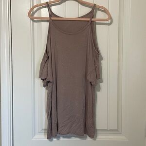 Charlotte Russe Mauve Cold Shoulder Top